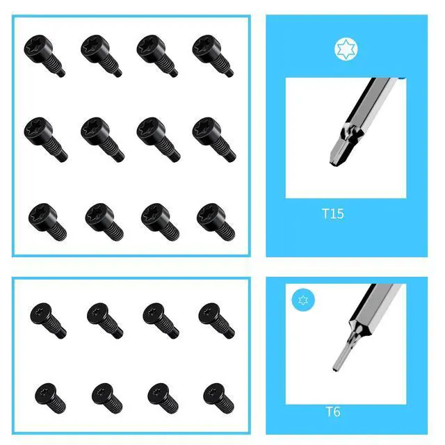Alt view image 4 of 6 - Ring Doorbell Screws Replacement, Blue Double-Ended T6 T15 Screwdriver with 20Pcs/5Set Security Screws - Battery Change & WiFi Setup for Video Doorbell Camera Replacement Kits