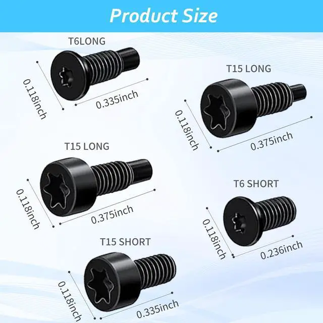 Alt view image 3 of 6 - Ring Doorbell Screws Replacement, Blue Double-Ended T6 T15 Screwdriver with 20Pcs/5Set Security Screws - Battery Change & WiFi Setup for Video Doorbell Camera Replacement Kits
