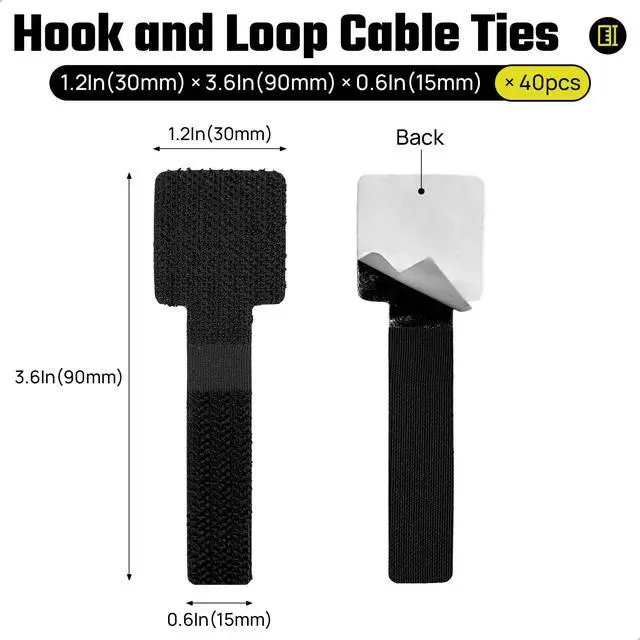 Alt view image 2 of 7 - Cord Organizer for Desk, Under Desk Wire Management, 30 PCS