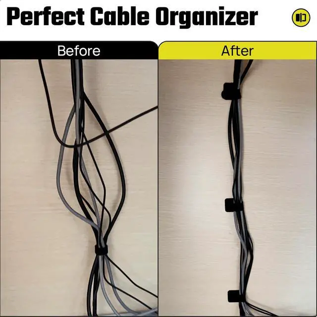 Alt view image 7 of 7 - Cord Organizer for Desk, Under Desk Wire Management, 30 PCS