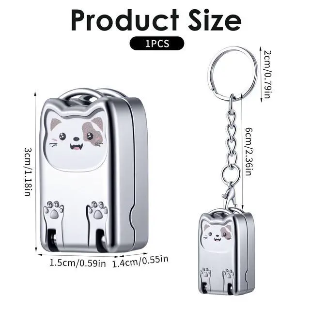 Alt view image 2 of 7 - Portable Mini Nail Clippers, Metal Folding Travel Nail Clippers