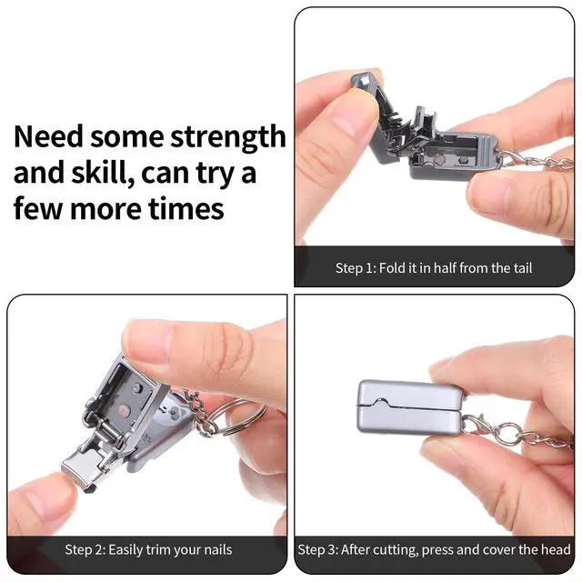 Alt view image 5 of 7 - Portable Mini Nail Clippers, Metal Folding Travel Nail Clippers