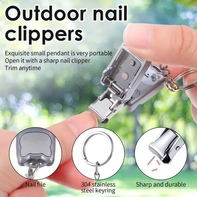 Alt view image 6 of 7 - Portable Mini Nail Clippers, Metal Folding Travel Nail Clippers