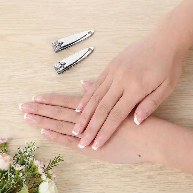 Alt view image 2 of 7 - 10 Pieces Small Flat Nail Clippers Metal Fingernail Clipper Portable Toenail Clipper Cutter Silver Travel Nail Trimming Pointed Manicure Pedicure for Men Women Homeless Care Supplies