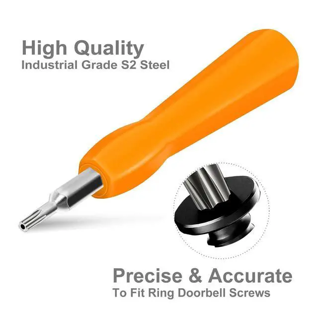 Alt view image 3 of 7 - Screwdriver With 16PCS Screws Compatible With Ring Doorbell, EMiEN Torx T6 & T15 Bit Screwdriver Kits Compatible with Video Doorbell, Doorbell 2, Doorbell Pro And Elite Battery Change