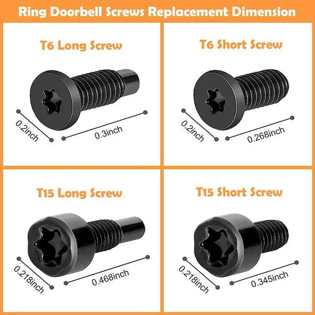 Alt view image 5 of 7 - Screwdriver With 16PCS Screws Compatible With Ring Doorbell, EMiEN Torx T6 & T15 Bit Screwdriver Kits Compatible with Video Doorbell, Doorbell 2, Doorbell Pro And Elite Battery Change