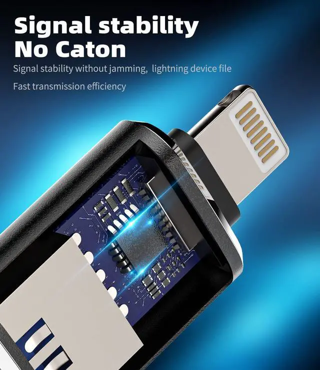 Alt view image 5 of 7 - iPhone OTG Adapter(2Pack)USB Female to Lightning Male Dongle for 14 13 11 12 Pro Max Xr X Xs 8 7 Se Plus Camera Card Reader USB Flash Drive Mouse Keyboard Hub MIDI Piano Converter U Disk Apple iPadAir