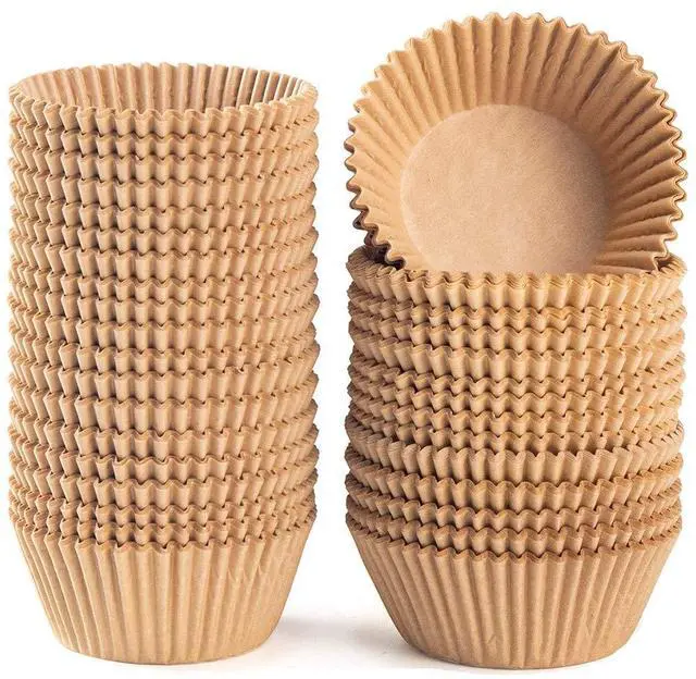 Main image of Standard Natural Cupcake Liners 500 Count, No Smell, Grease-Proof Paper Muffin Liners, Food-grade Baking Cups for Cupcakes, Muffins, Nuts