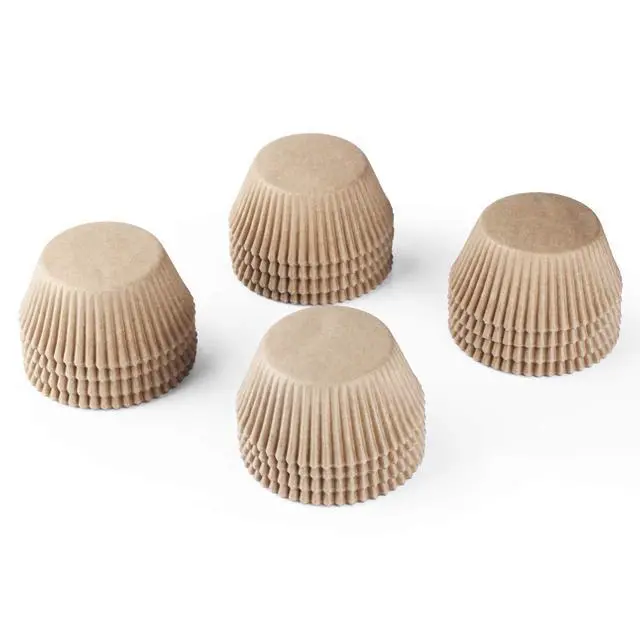 Alt view image 6 of 7 - Standard Natural Cupcake Liners 500 Count, No Smell, Grease-Proof Paper Muffin Liners, Food-grade Baking Cups for Cupcakes, Muffins, Nuts
