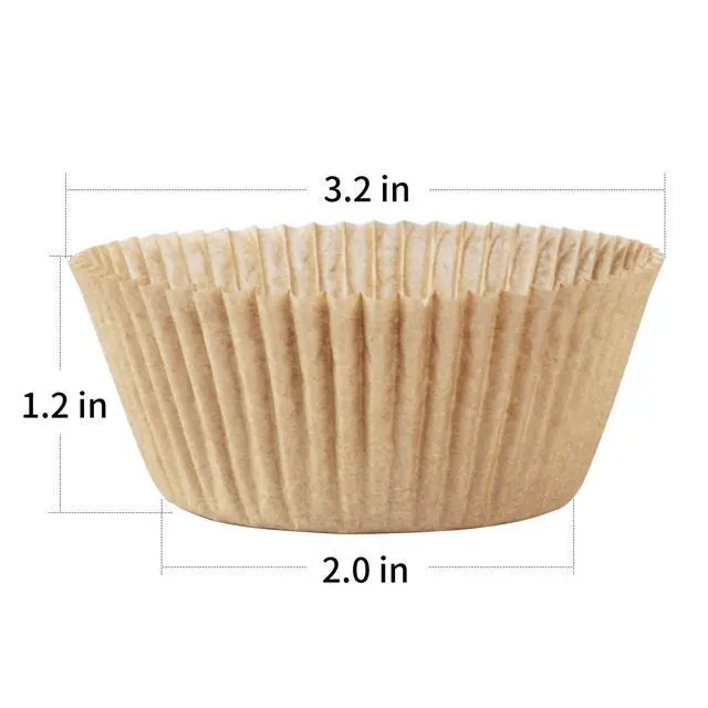 Alt view image 7 of 7 - Standard Natural Cupcake Liners 500 Count, No Smell, Grease-Proof Paper Muffin Liners, Food-grade Baking Cups for Cupcakes, Muffins, Nuts