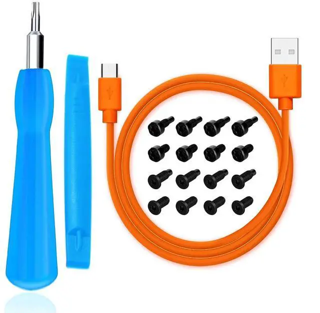 Main image of Replacement Ring Screwdriver Bit Set Blue & 20Pcs Doorbell Screws T6 T15 & Charger Charging Cable Cord for Video Doorbell, Video Doorbell 2 3 Pro Accessories & Elite Fits All Ring Video Doorbell Kit