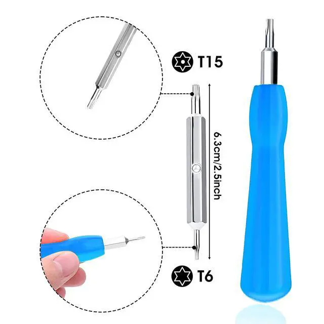 Alt view image 4 of 5 - Replacement Ring Screwdriver Bit Set Blue & 20Pcs Doorbell Screws T6 T15 & Charger Charging Cable Cord for Video Doorbell, Video Doorbell 2 3 Pro Accessories & Elite Fits All Ring Video Doorbell Kit