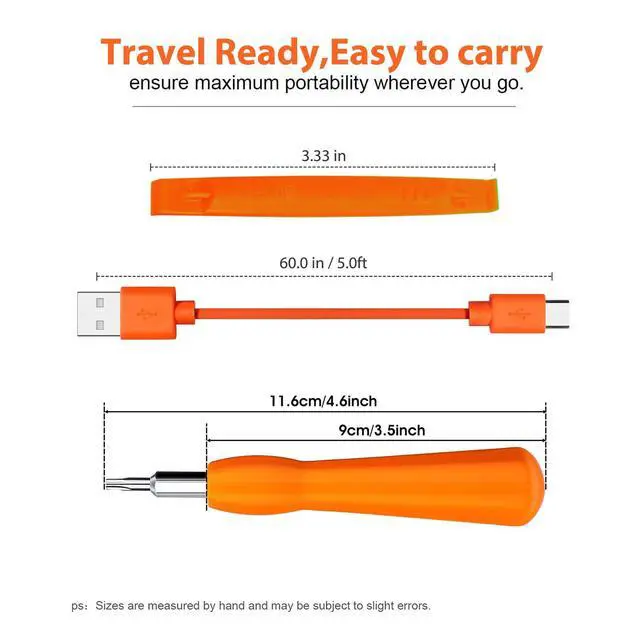 Alt view image 5 of 5 - Ring Doorbell Screwdriver Replacement & Charger Charging Cable Cord, Fit Video Doorbell, Video Doorbell 2 3 and Pro & Elite Ring Doorbell Security Screw (Orange)