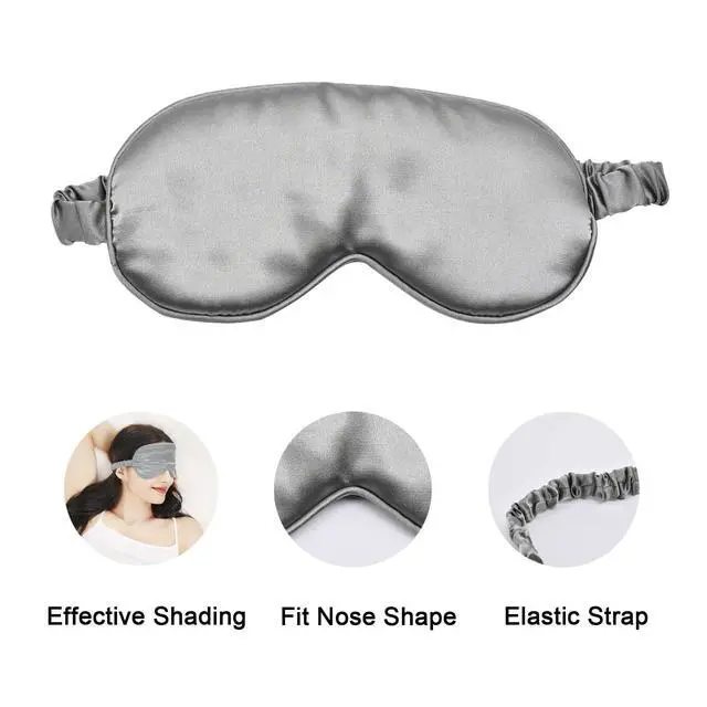Alt view image 4 of 6 - Sleep Masks 4 Pack Silky Eye Cover Soft Satin Blindfold Elastic Strap Night Eye Shade for Women Men