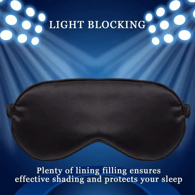 Alt view image 6 of 6 - Sleep Masks 4 Pack Silky Eye Cover Soft Satin Blindfold Elastic Strap Night Eye Shade for Women Men