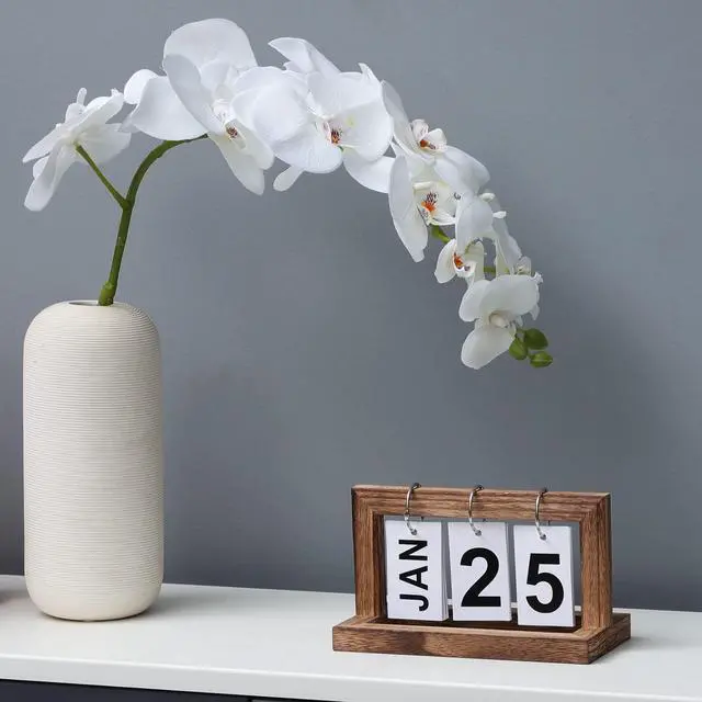 Alt view image 5 of 7 - Desk Flip Calendar, Perpetual Desktop Calendar, Cute Small Flip Calendar with Memorial Day Recorder, Carbonized Black