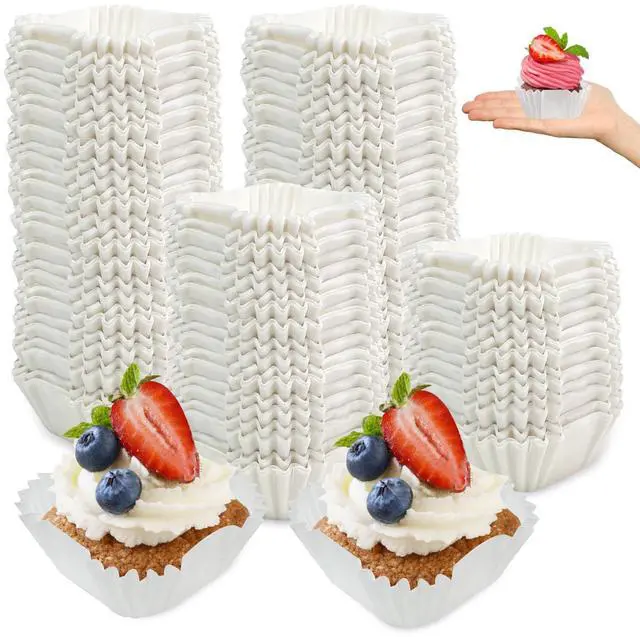 Main image of 1000 Pcs Square Cupcake Liners Disposable Craft White Baking CupsSquare Baking Cups for BakingPan Liners Paper Baking Cup for Cupcakes and Cup Liners Party Supplies Decoration