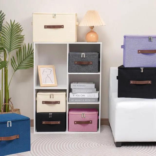 Alt view image 5 of 7 - Storage Bins with Zipper Lid Decorative Lidded Storage Boxes