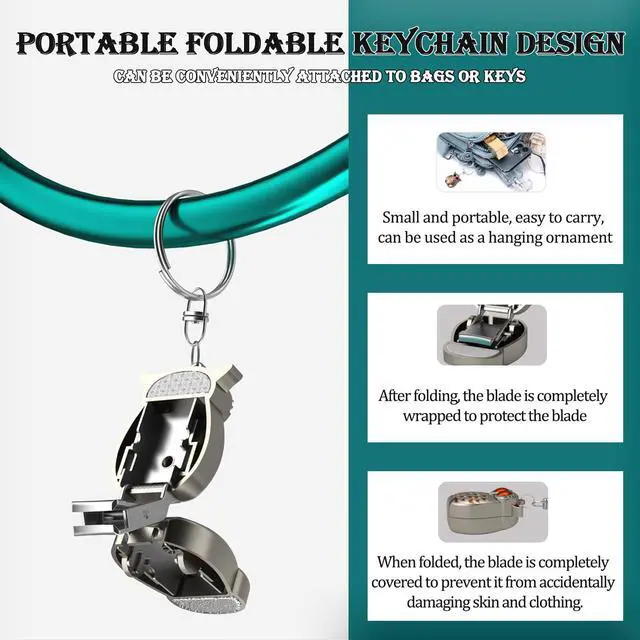 Alt view image 3 of 7 - Owl Keychain Nail Clipper,Foldable 2-in-1 Stainless Steel with File(Silver)
