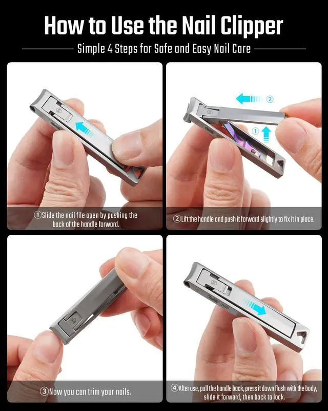 Alt view image 5 of 7 - KN02 Foldable Keychain Nail Clippers Cutter