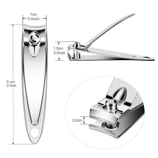 Alt view image 2 of 6 - 20 Pcs Stainless Steel Small Nail Clippers Bulk,Toenail Clippers