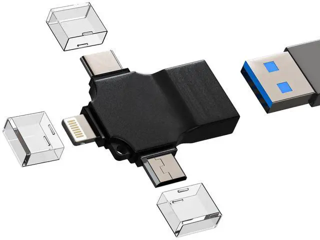 Main image of Lightning Micro USB Type C to USB 3.0 OTG Adapter Compatible for Samsung LG iPhone 15 14 13 12 Pro Max Plus iPad Air Mini Camera Card Reader Mouse Keyboard Flash Drive Android Accessories