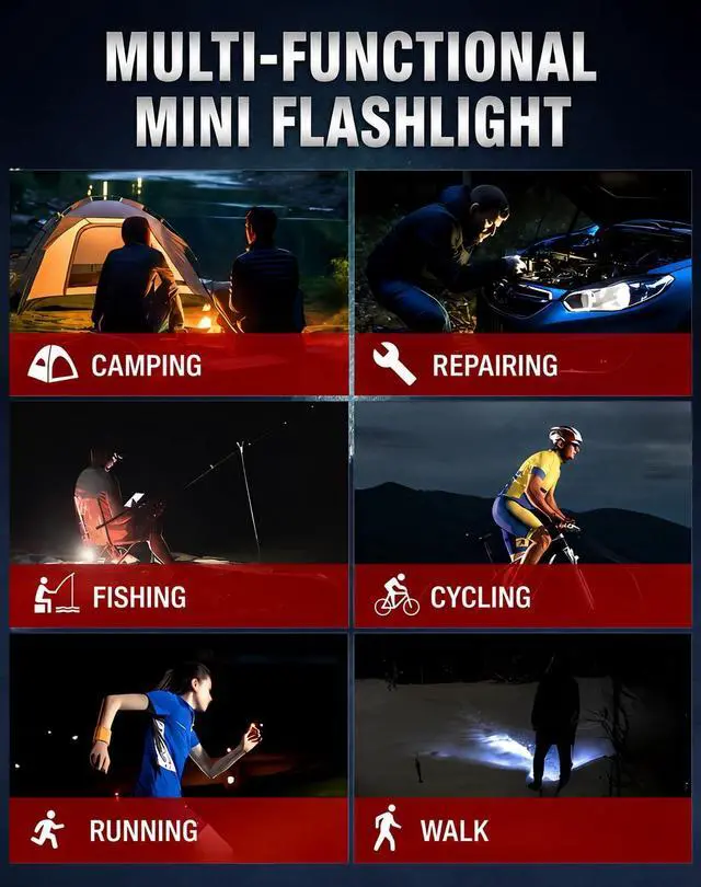 Alt view image 6 of 7 - Pocket EDC Flashlight, 600 Lumens Ultra-Slim 8mm LED Flashlight