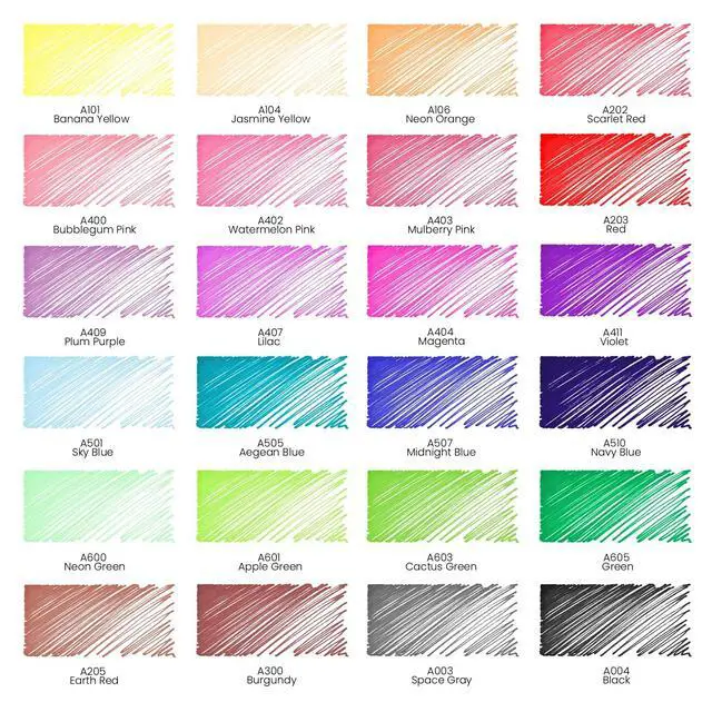 Alt view image 3 of 7 - Permanent Markers, Set of 24, Ultra-Fine Tip, Retro Pop Colors