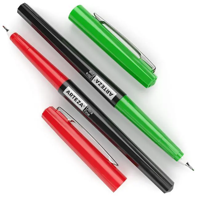 Alt view image 5 of 7 - Permanent Markers, Set of 24, Ultra-Fine Tip, Retro Pop Colors