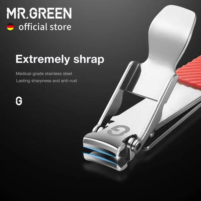 Alt view image 4 of 7 - Compact Nail Clippers Foldable Nail Cutters Manicure Tools Portable Fingernail Clipper with Key Chain Nail Scissors (Red)