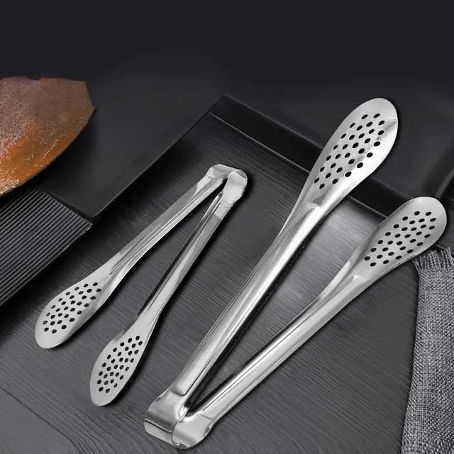 Alt view image 5 of 7 - 6 Pack Buffet Tongs,Stainless Steel Serving Tongs Serving Utensils 7Inch