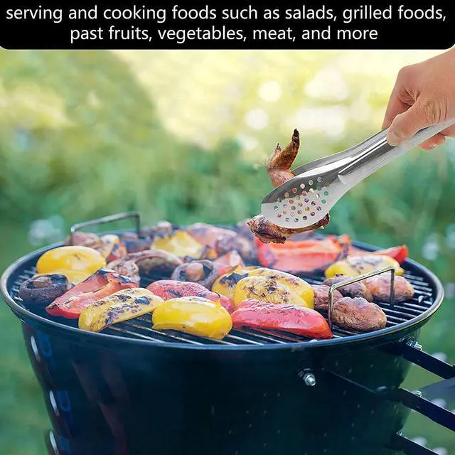 Alt view image 6 of 7 - 6 Pack Buffet Tongs,Stainless Steel Serving Tongs Serving Utensils 7Inch