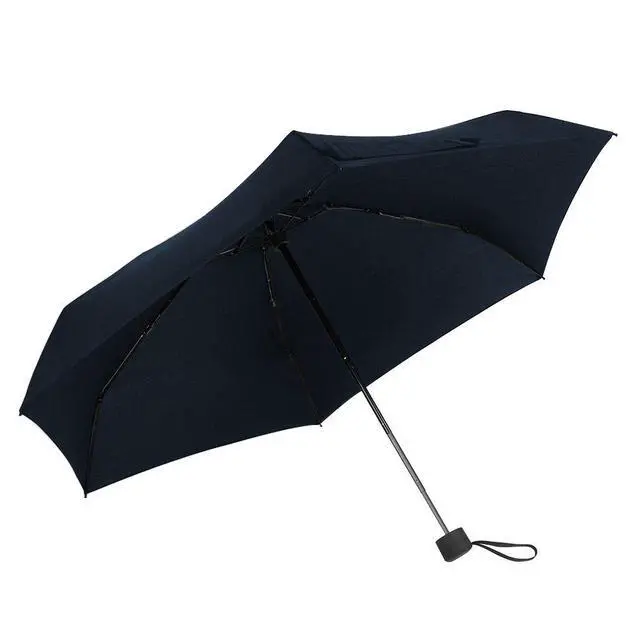 Alt view image 6 of 7 - Small Mini Umbrella with Case by GAOYAINIG Light Compact Design Perfect for Travel Lightweight Portable Parasol Outdoor Sun&Rain Umbrellas 34 Inches Navy Blue