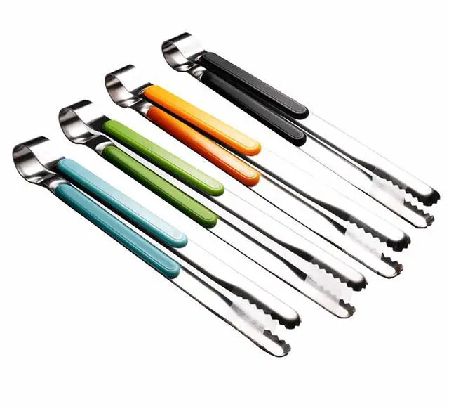 Main image of 4Pcs Stainless Steel Kitchen Tongs for Cooking - 10" Metal Food Tongs With Non-Slip Comfort Grip, Non-Stick, High Heat Resistant for BBQ, Grilling and Serving