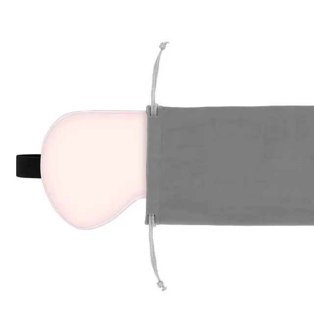 Alt view image 7 of 7 - Genuine Natural Mulberry Silk Curved Sleep Eye Mask with Adjustable Strap, One Size, Pink