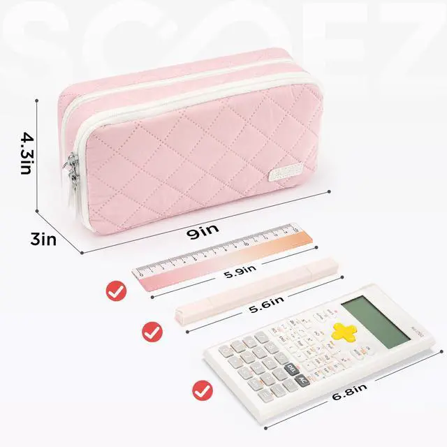 Alt view image 5 of 7 - Large Pencil Case Pouch, Extra Big Pencil Bag with 8 Compartments