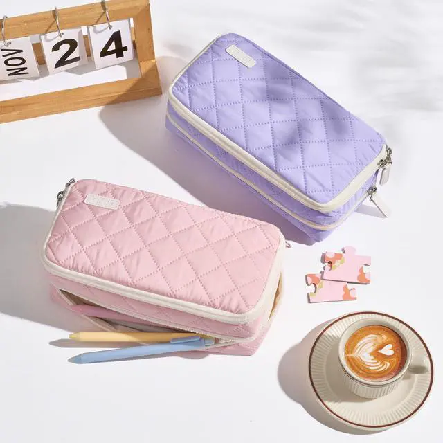 Alt view image 6 of 7 - Large Pencil Case Pouch, Extra Big Pencil Bag with 8 Compartments