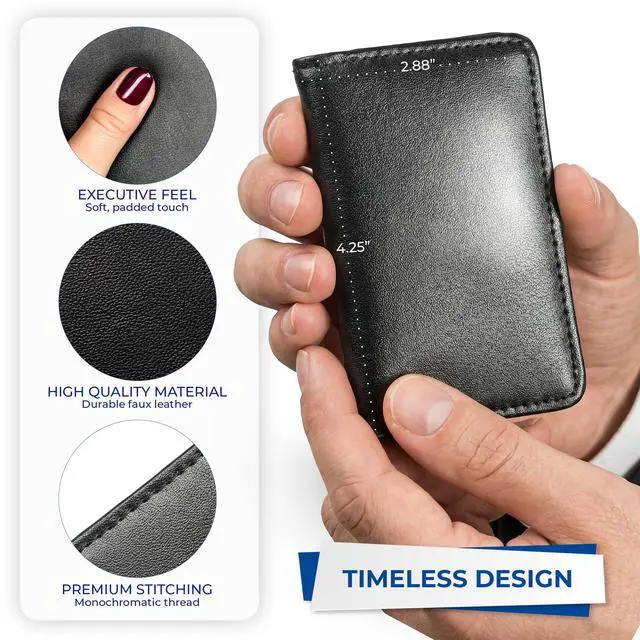 Alt view image 2 of 5 - 81220 Regal Leather Business Card Holder, Case Holds 25 Business, Black