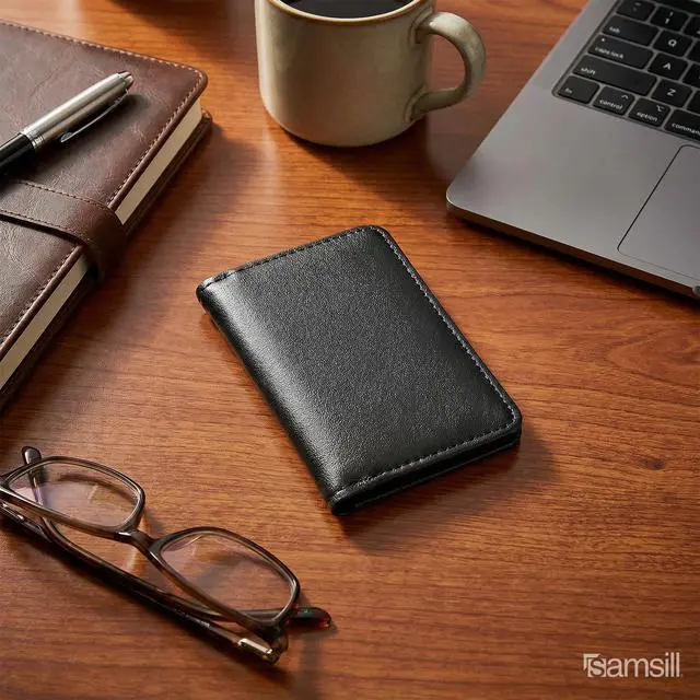 Alt view image 5 of 5 - 81220 Regal Leather Business Card Holder, Case Holds 25 Business, Black