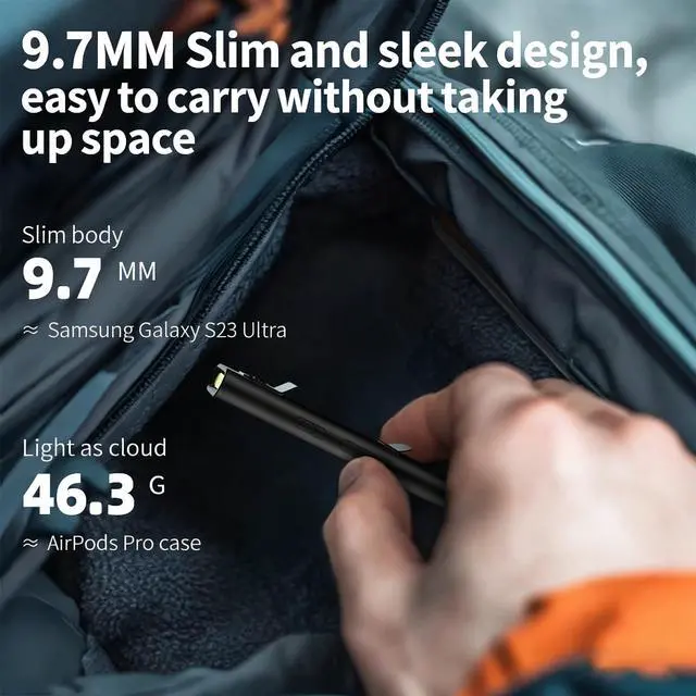 Alt view image 6 of 7 - EDC Flashlight, Ultra-Slim Tactical Work Light COB LED Rechargeable Type-C with Magnetic Back Clip & UV Light, 10 Modes for Outdoor Camping Hunting Emergency Home Use