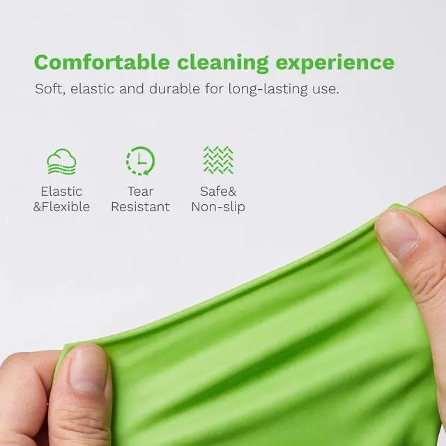 Alt view image 3 of 6 - Nitrile Rubber Cleaning Gloves for Dishwashing, 3 pairs of reusable kitchen gloves, suitable for dishwashing and household cleaning, with a non-slip design, Pefect for Woman Men (Large)