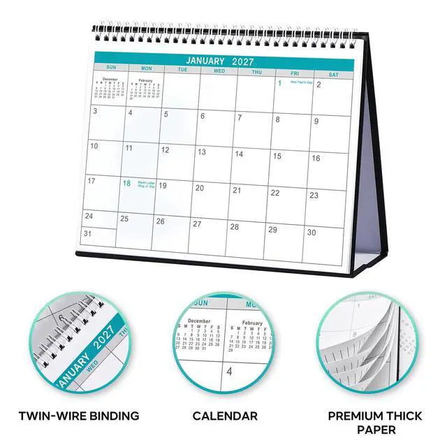 Alt view image 5 of 7 - Desk Calendar 2027, 2027 Desk Calendar, 10" x 8.3" Calendar Desk