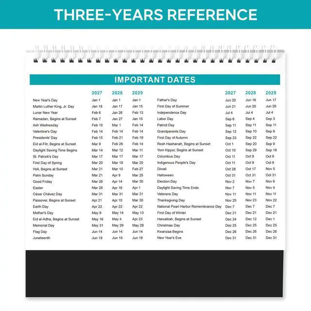 Alt view image 6 of 7 - Desk Calendar 2027, 2027 Desk Calendar, 10" x 8.3" Calendar Desk