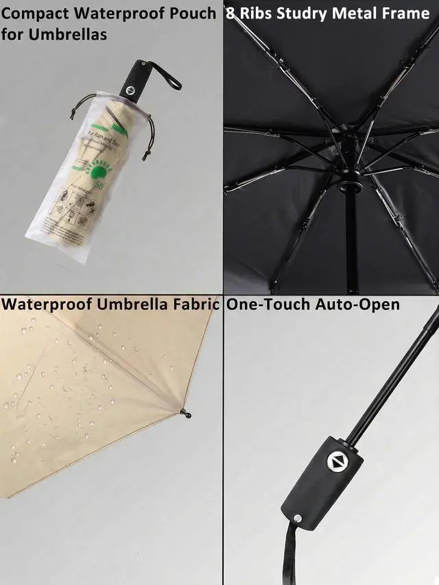 Alt view image 4 of 6 - Travel Compact Windprooof umbrella for Sun & Rain,UV protection
