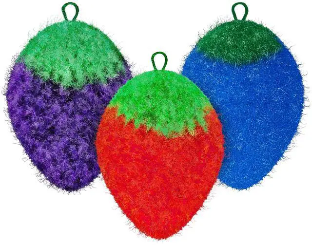 Main image of Non-Scratch Dish Scrubber-Long Lasting & Odorless, Safe on Non-Stick, Cast Iron, Glass and Other Surfaces, Reusable Kitchen Sponge Alternative for Kitchen, Bathroom & Floors (Pack of 3)