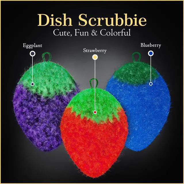 Alt view image 2 of 7 - Non-Scratch Dish Scrubber-Long Lasting & Odorless, Safe on Non-Stick, Cast Iron, Glass and Other Surfaces, Reusable Kitchen Sponge Alternative for Kitchen, Bathroom & Floors (Pack of 3)