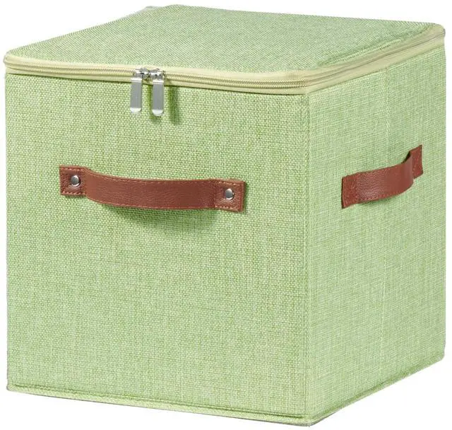 Main image of 11inch Storage Boxes with Zipper Lid Decorative Storage Bins