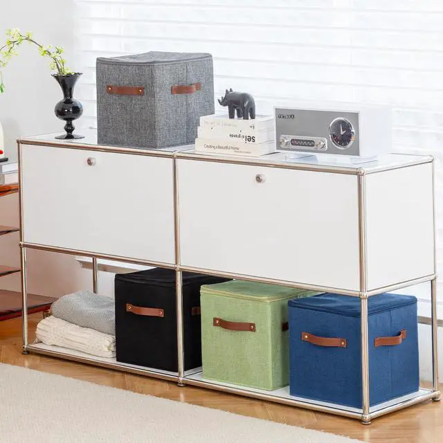 Alt view image 5 of 7 - 11inch Storage Boxes with Zipper Lid Decorative Storage Bins