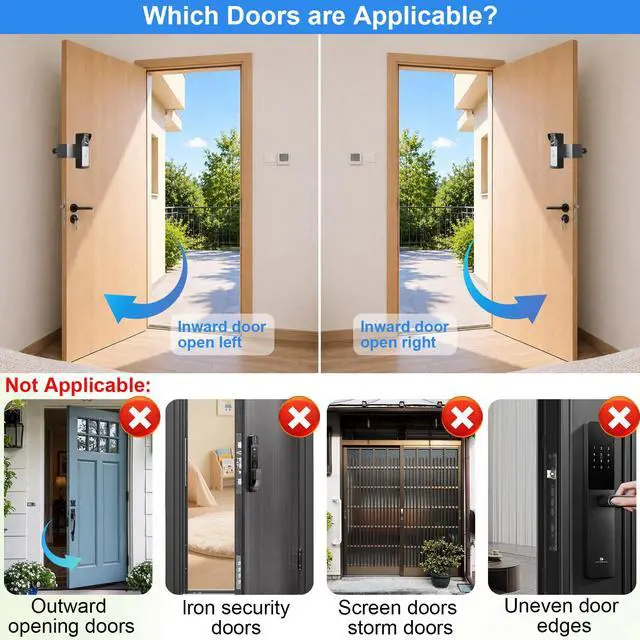 Alt view image 5 of 7 - Anti-Theft Doorbell Mount Compatible with Ring Newest 2026 Battery Doorbell/Plus/Pro, No Drill Wireless Video Camera Doorbell Bracket with Rain Cover for Apartment Rental, Not for Security Door