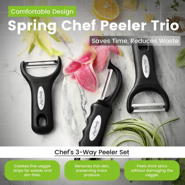 Alt view image 4 of 7 - 3pcs Vegetable Peelers for Kitchen, Swivel, Y & Julienne Peeler